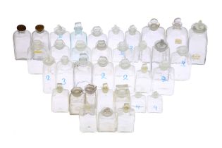 Large Collection of Spare Apothecary Chemists Chest Bottles,