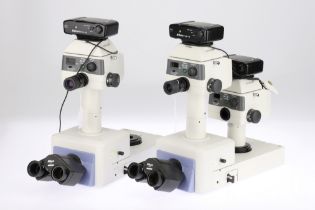 2 Nikon Microscope Trinocular Heads,