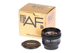 A Nikon AF Nikkor D f/2.8 20mm Lens,