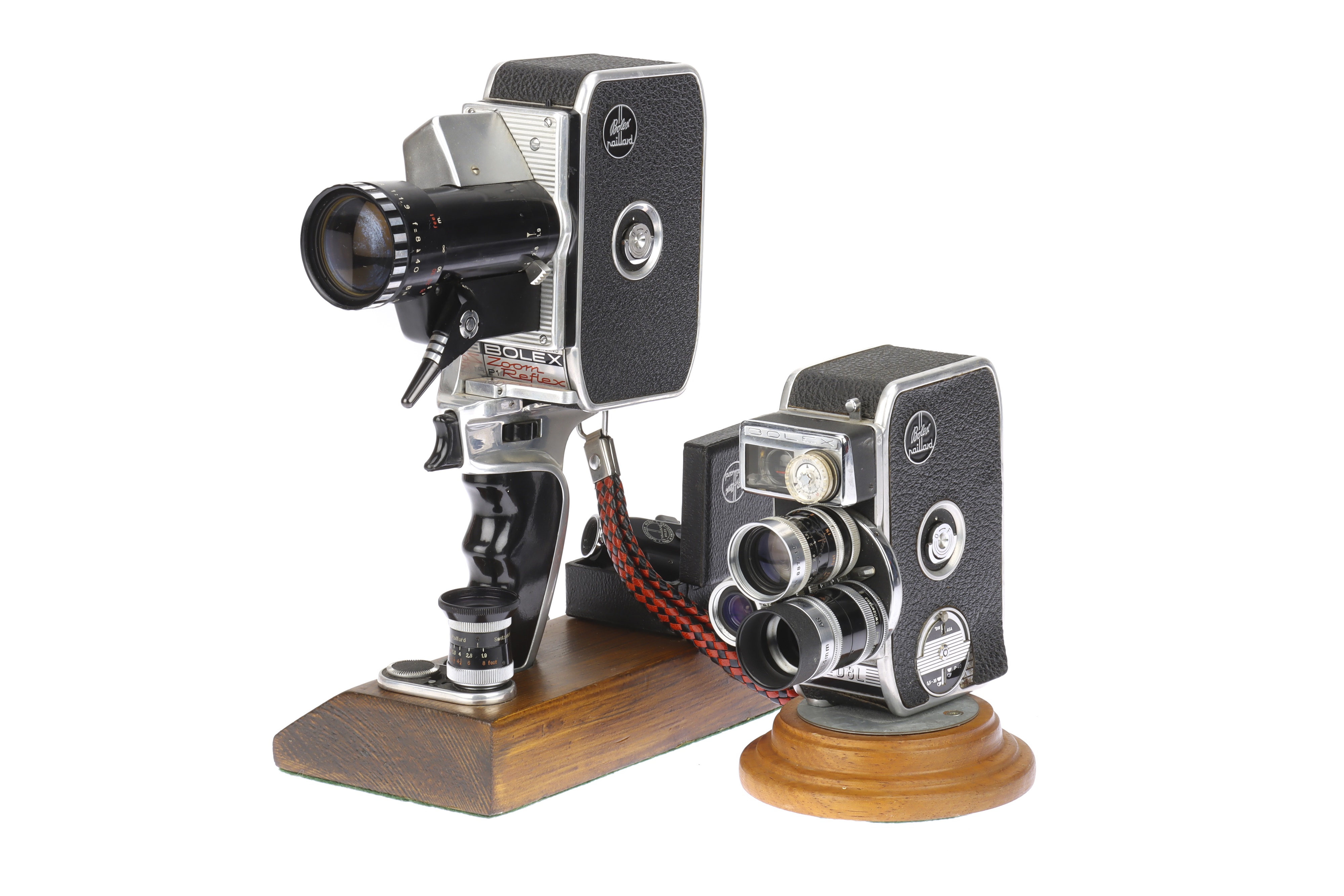 Two Paillard Bolex Double 8mm Motion Picture Cameras in Display Mounts, - Image 2 of 5