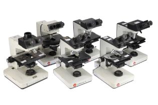 Collection of 6 Leitz Dialux & Laborlux Binocular Microscopes,