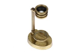 A Small Brass Jones Botanical Type Simple Microscope,