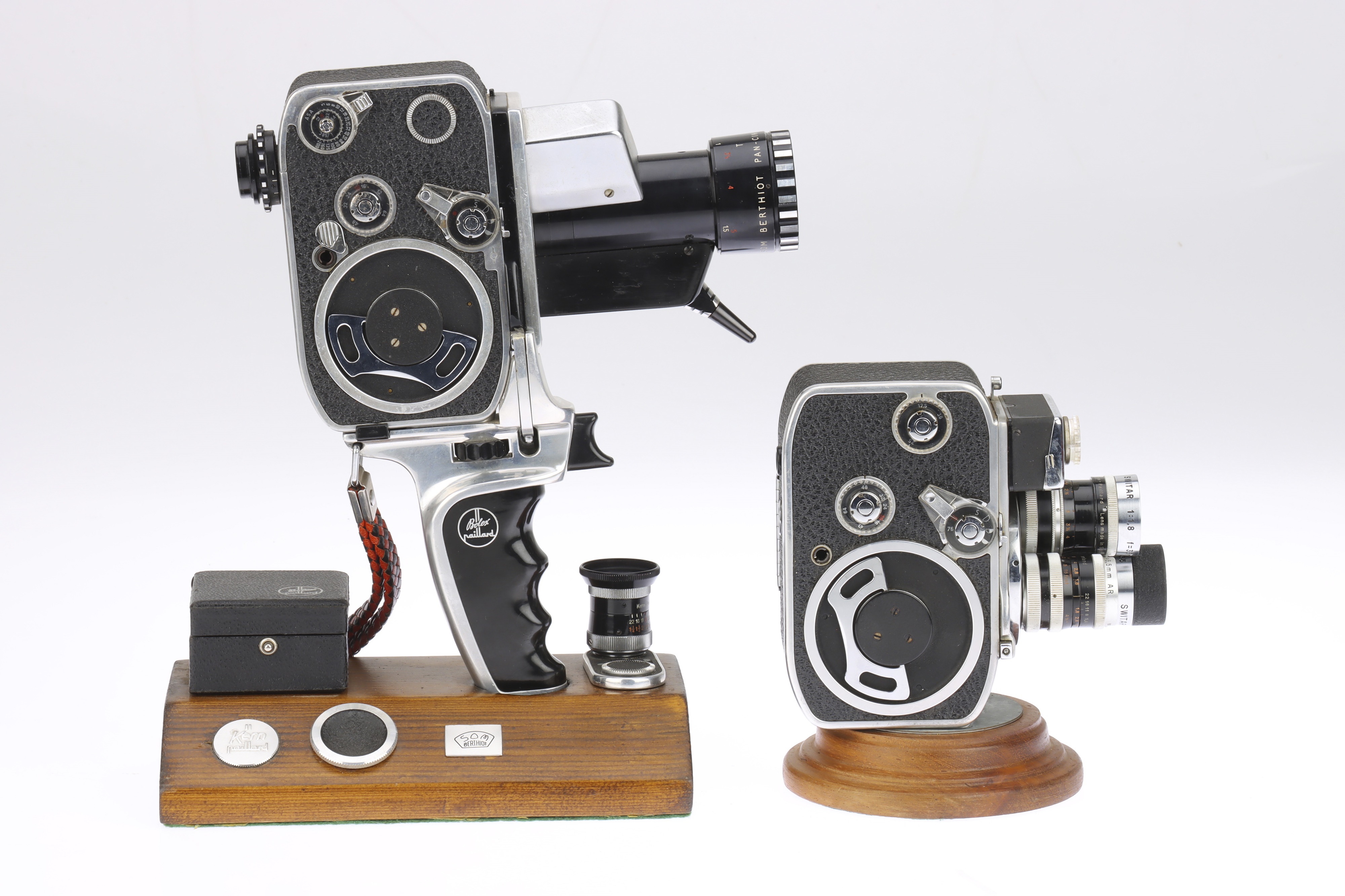 Two Paillard Bolex Double 8mm Motion Picture Cameras in Display Mounts, - Image 3 of 5