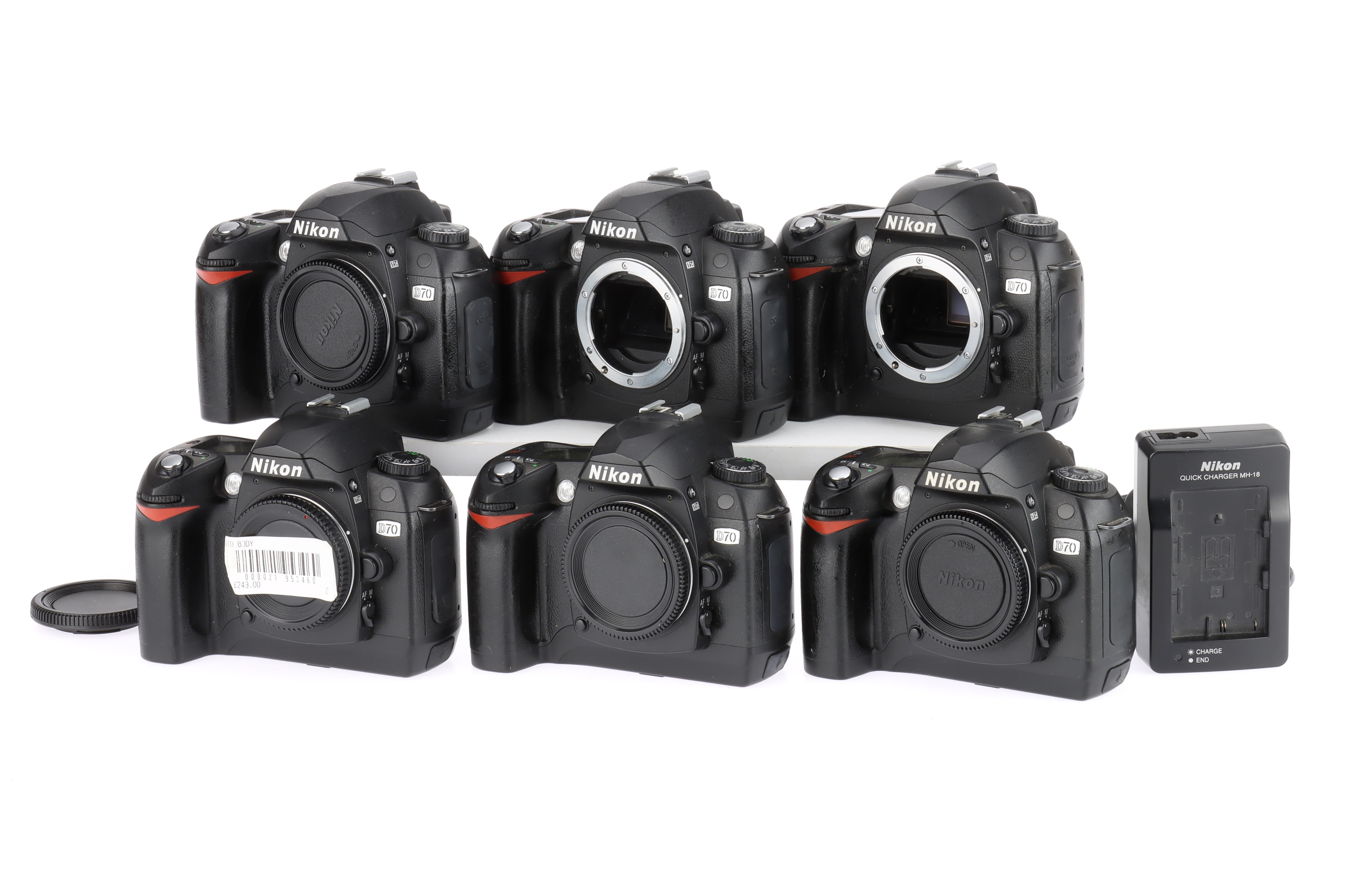 Five Nikon F70 Digital SLR Bodies,