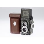 A Rollei Grey Rolleiflex T Medium Format TLR Camera