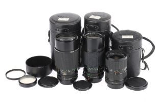 Three Canon FDn Zoom Lenses