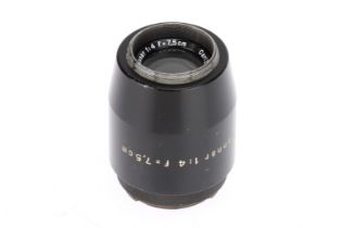 A Carl Zeiss Jena Sonnar f/4 7.5cm Lens