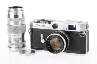 A Canon P 35mm Rangefinder Camera,