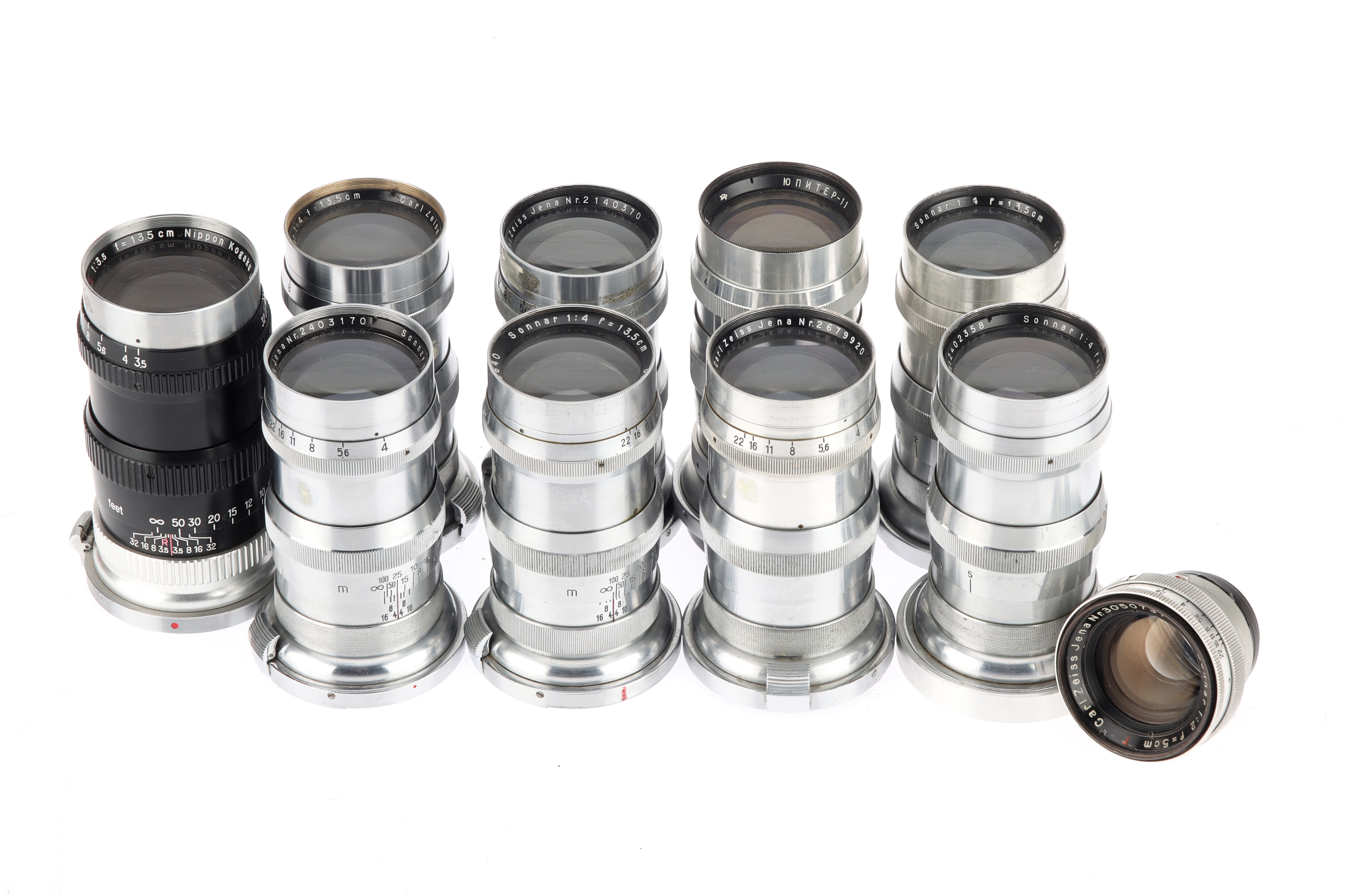 A Selection of Contax / Nikon Mount Lenses,