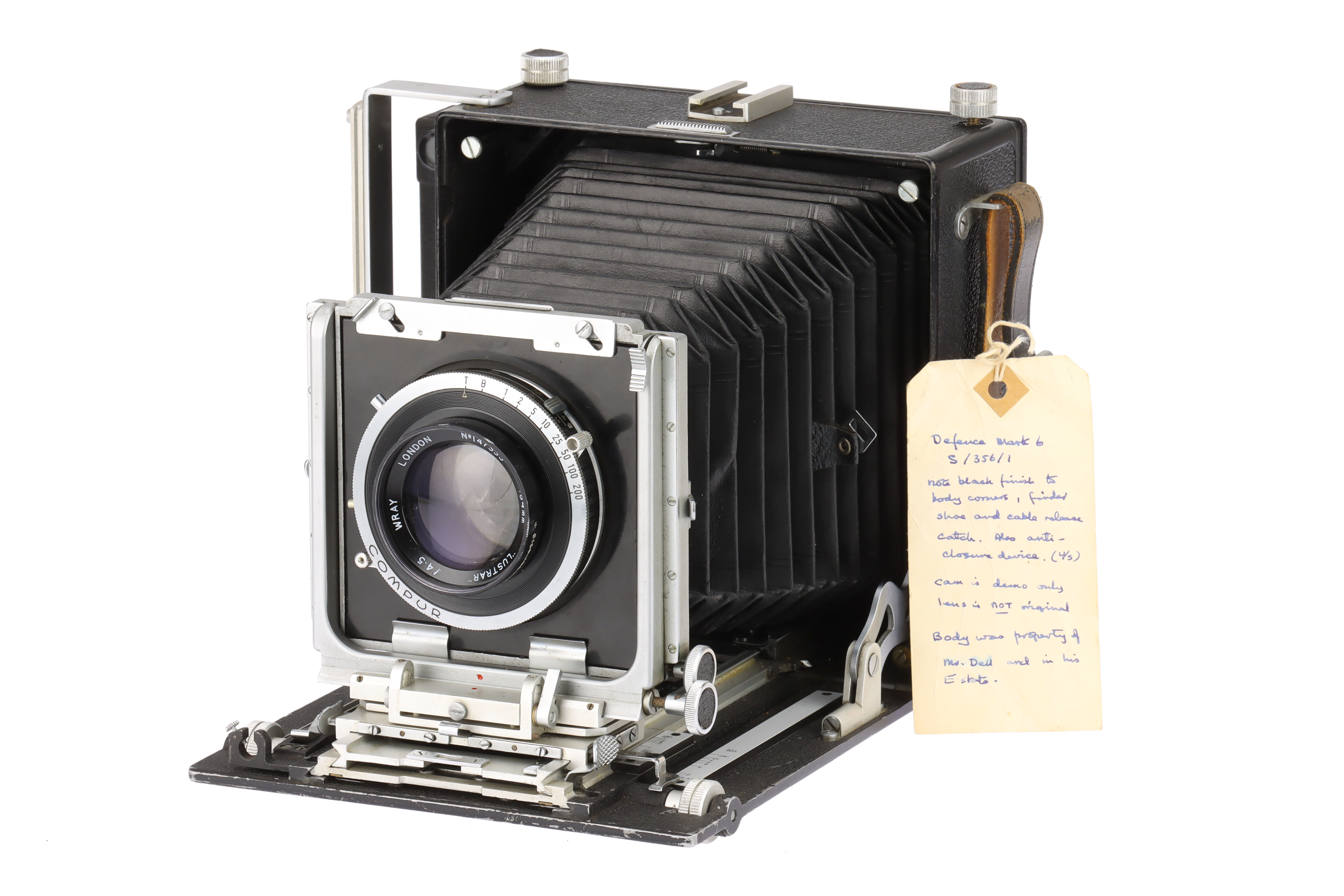 A Micro Precision Products (M.P.P.) Micro Technical VI Camera 5x4,