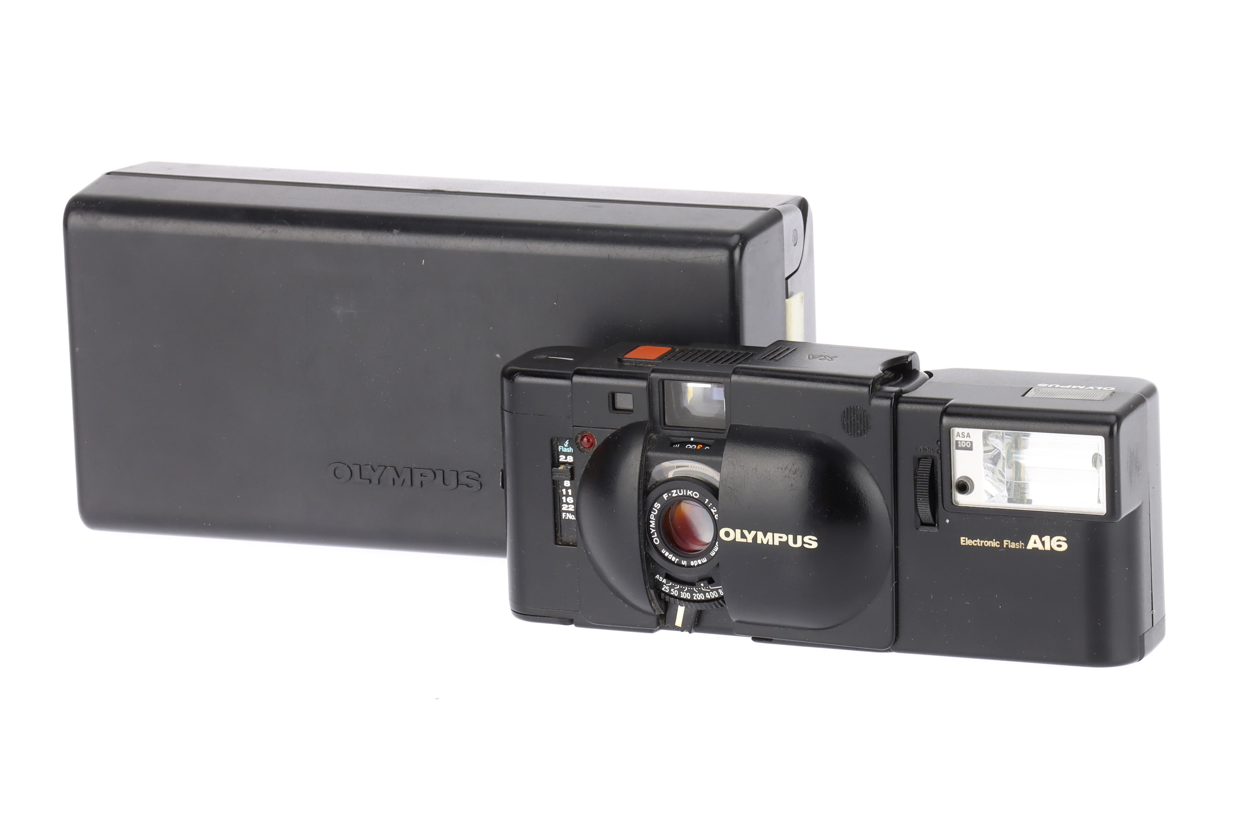 An Olympus XA Compact Rangefinder Camera