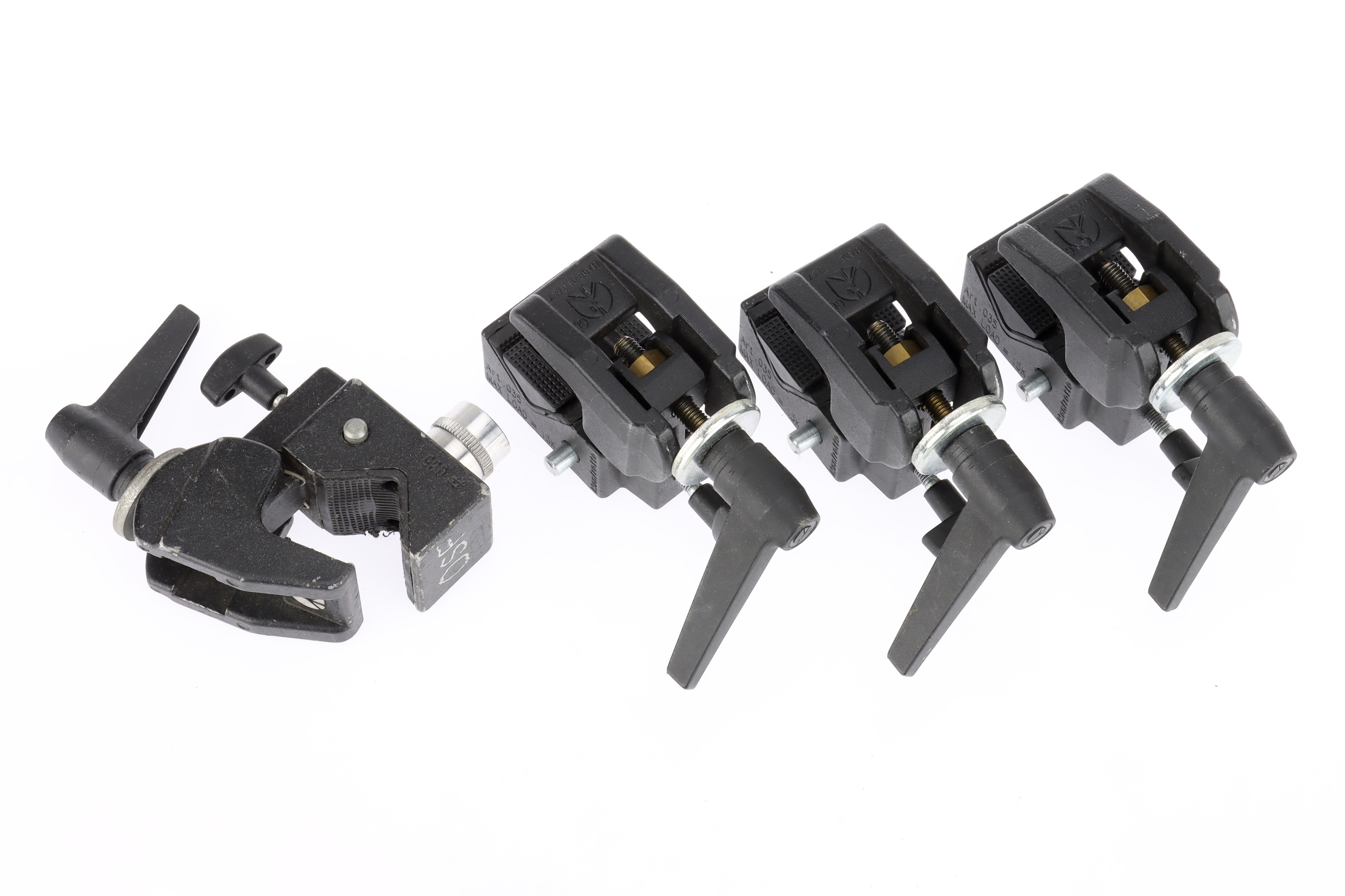 A Selection of Four Manfrotto Art 035 Studio Clamps,