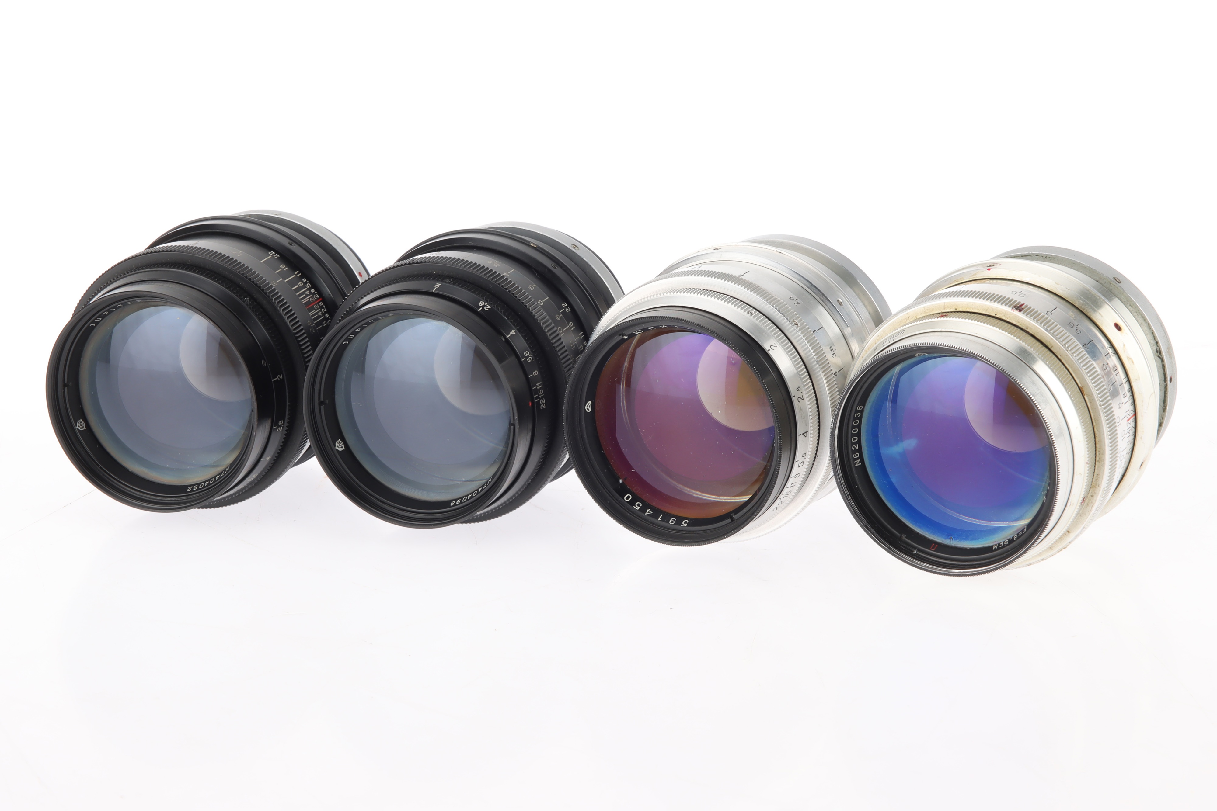 Four Jupiter-9 f/2 85mm Rangefinder Camera Lenses, - Image 2 of 3