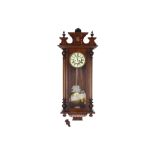 A 19th Century Oak Cased Vienna Style Wall Clock,