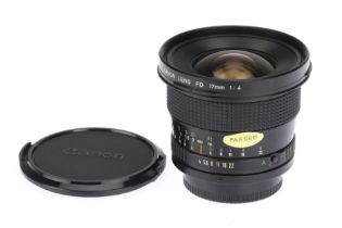 A Canon Lens FD 17mm f/4 Ultra Wide Angle Camera Lens,