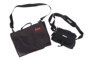 A Leica Soft Bag and a Nikon Camera Bag