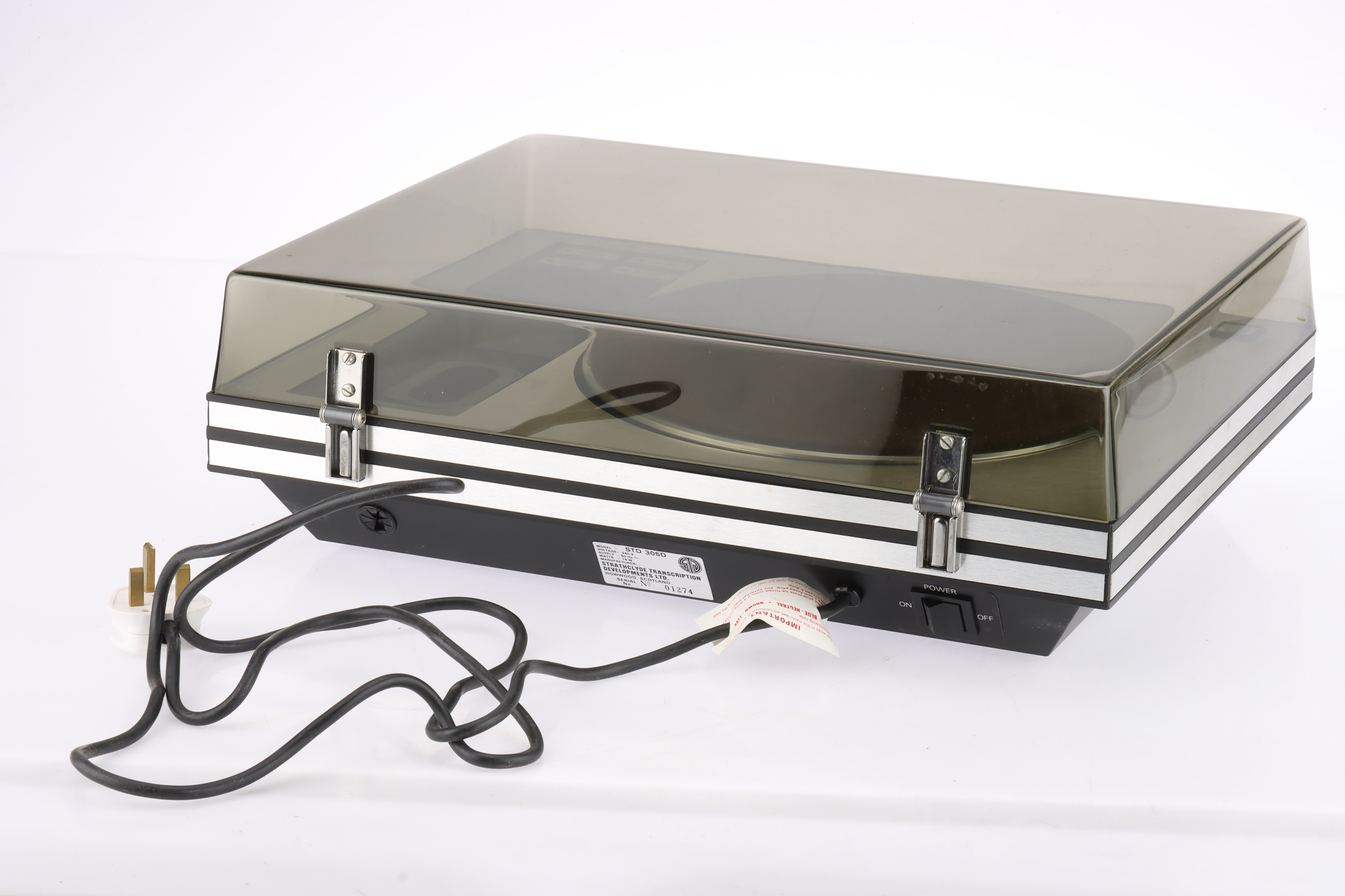 A Systemdeck Strathclyde Transcription Developments STD 305D Turntable, - Image 4 of 5