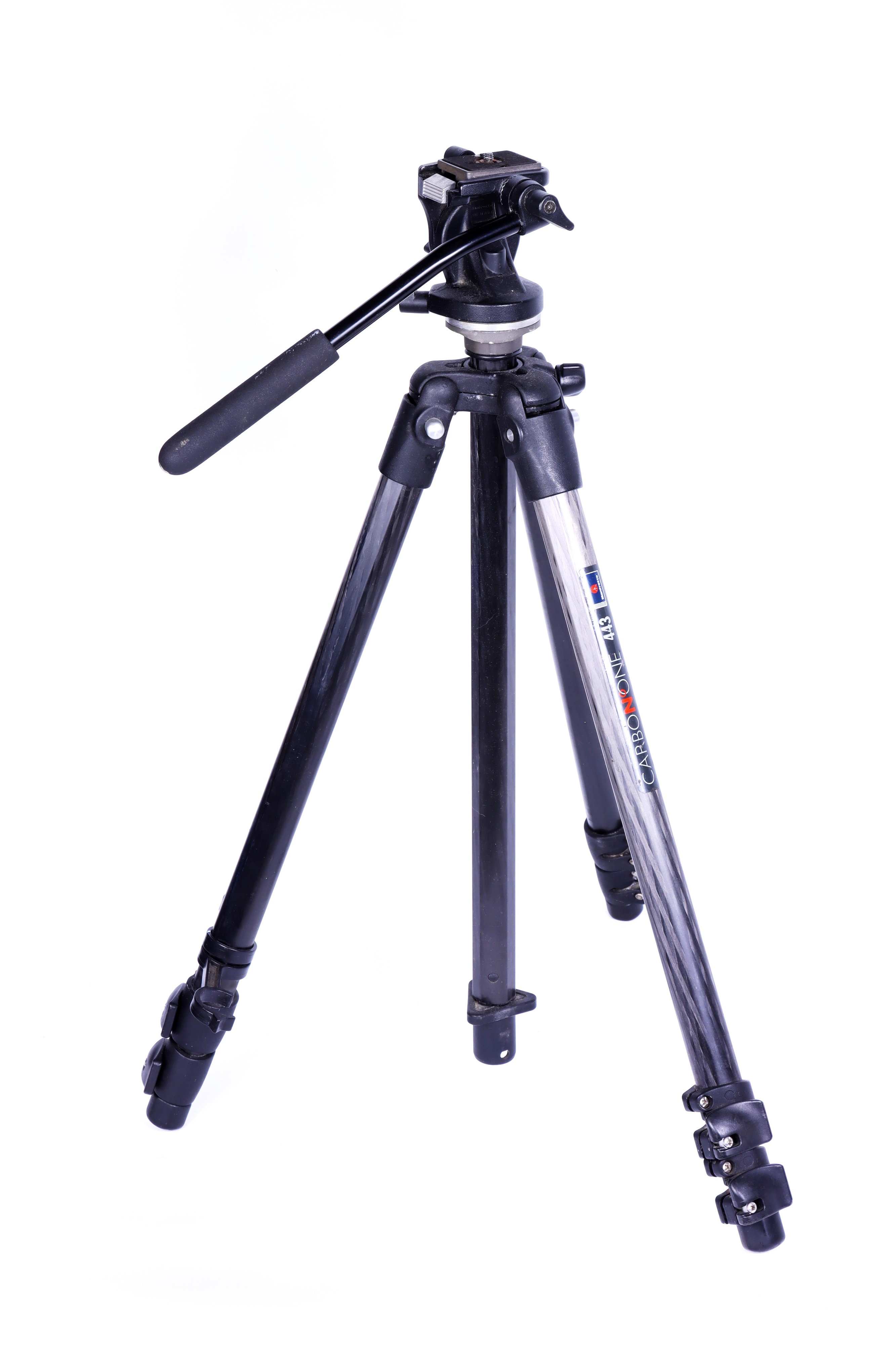 A Manfrotto Carbon One 443 Tripod,