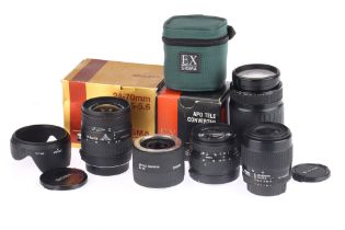 A Mixed Selection of Camera Lenses,
