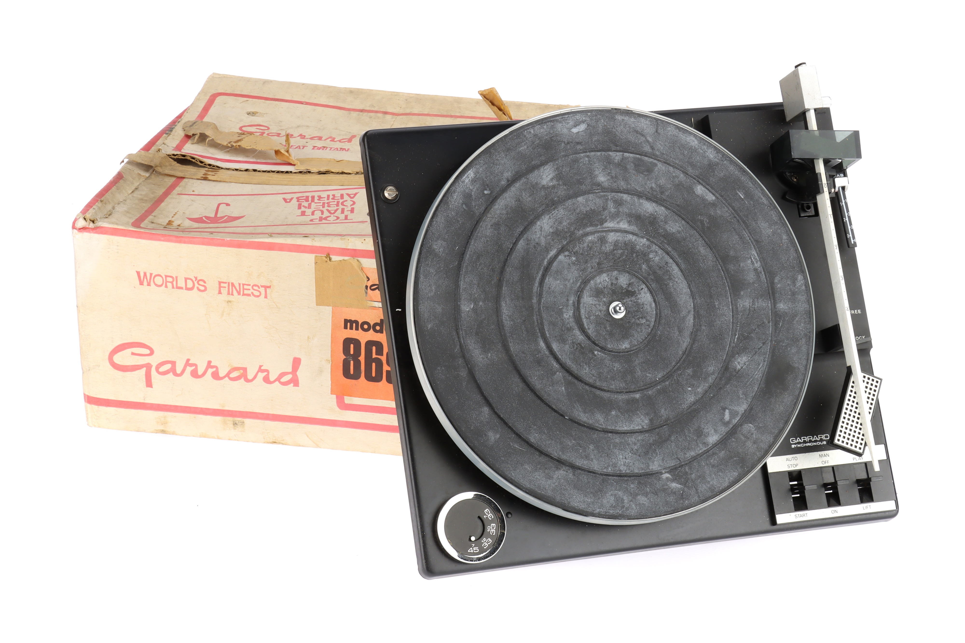 A Garrard 86SB Record Player Turntable,