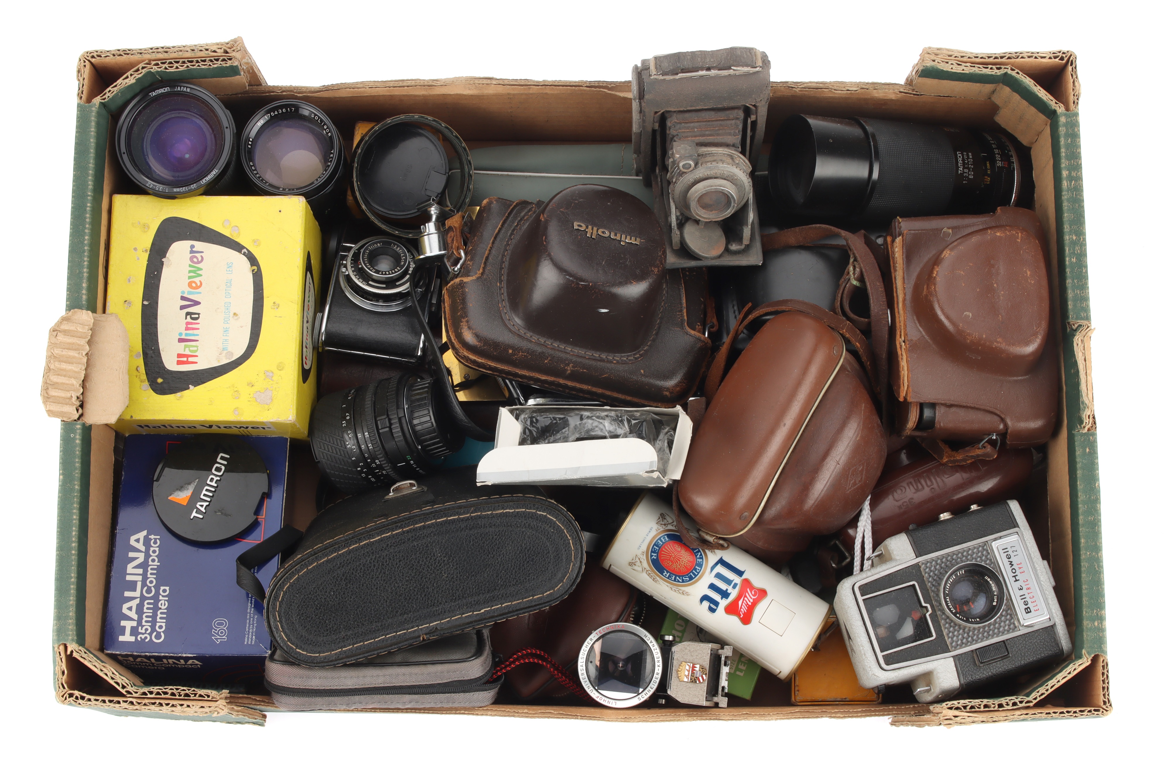 A Mixed Selection of Cameras, Lenses, & Accessories,