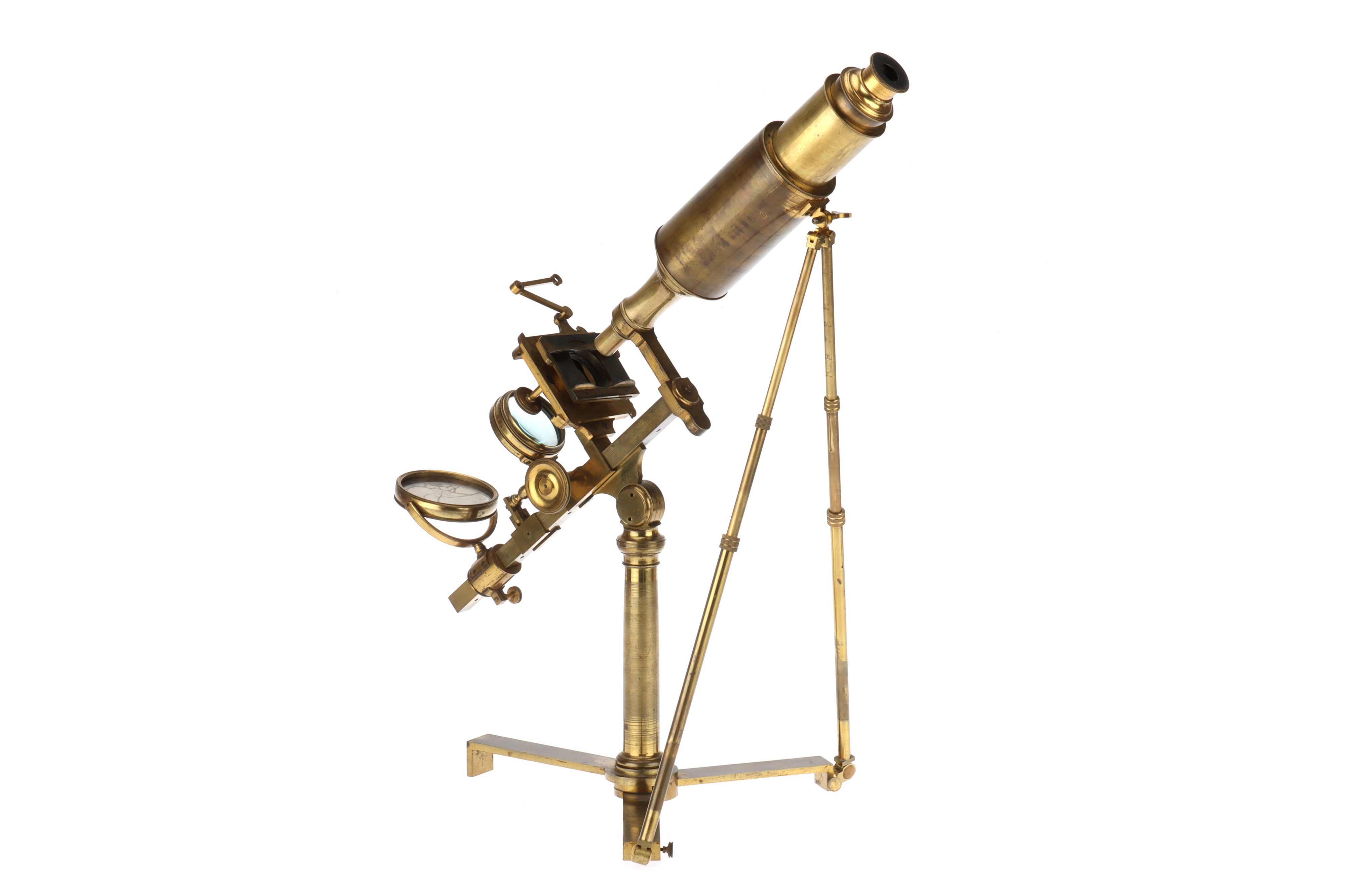 A Large & Very Early Achromatic Microscope Attributed to Tully, - Image 3 of 4
