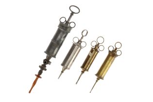 Four 19th Century Syringes,