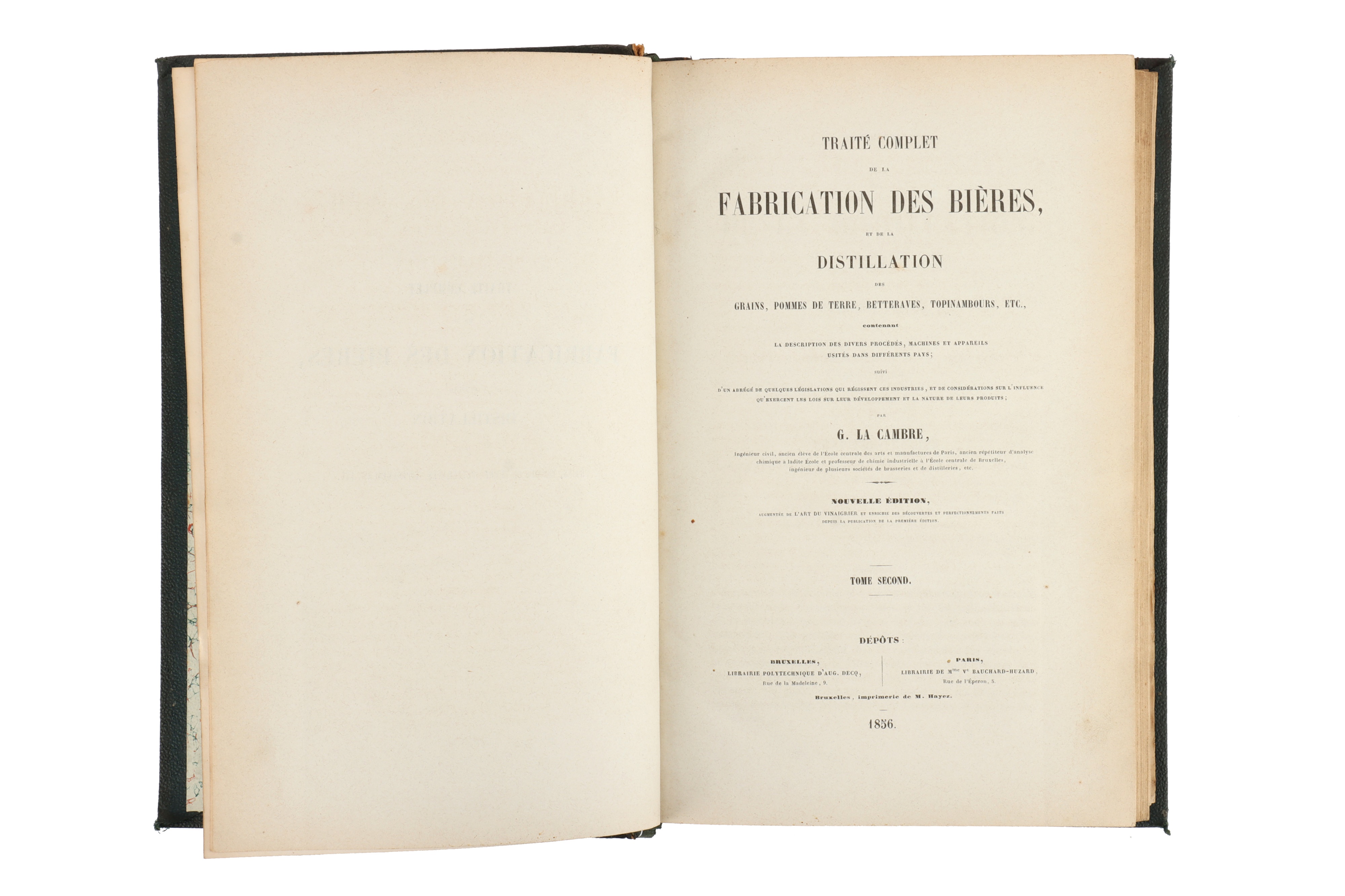 Lacambre, George, Traité Complet de la Fabrication de Bières et de la Distillation des Grains, - Image 2 of 6