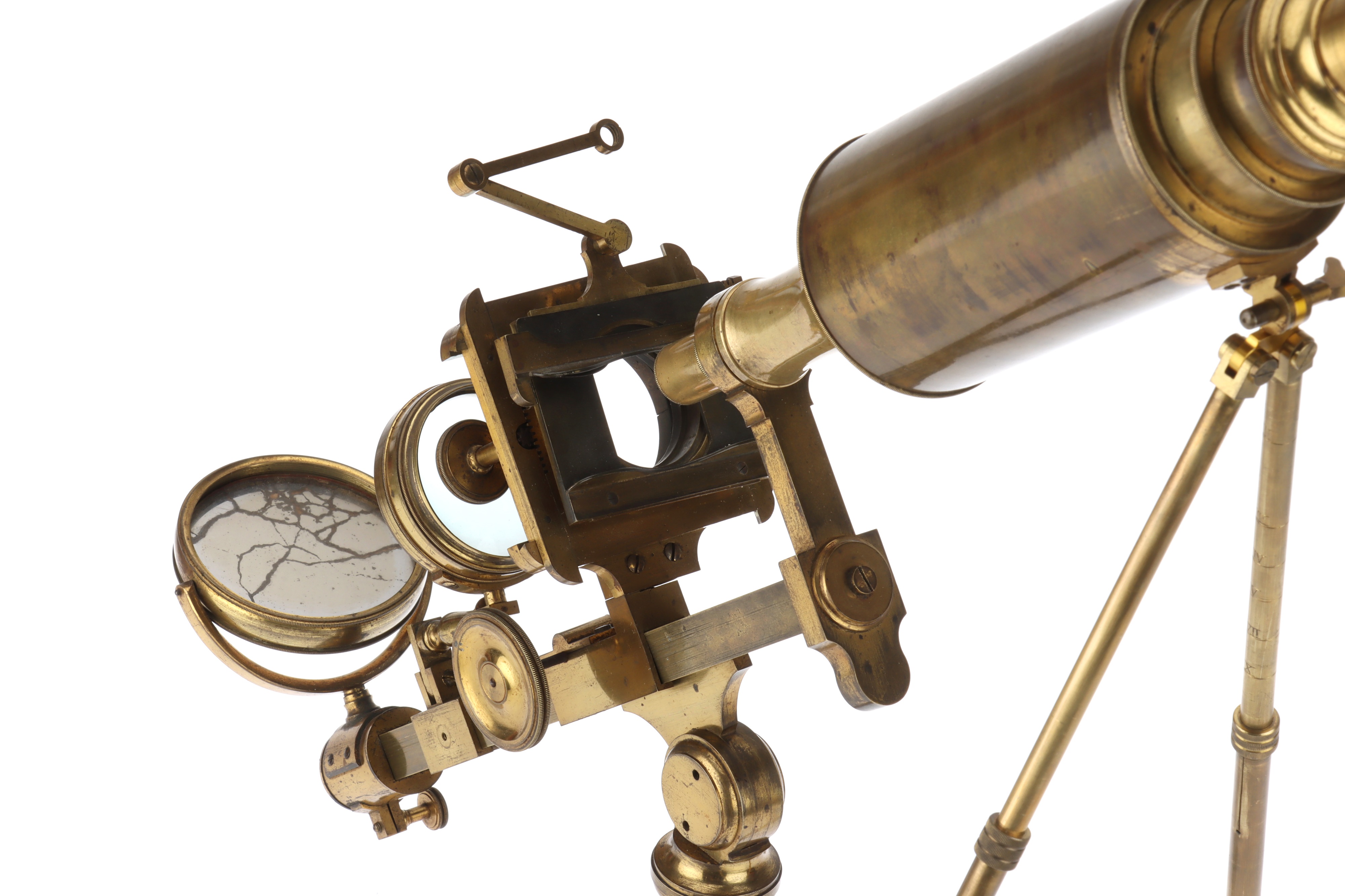 A Large & Very Early Achromatic Microscope Attributed to Tully, - Image 4 of 4