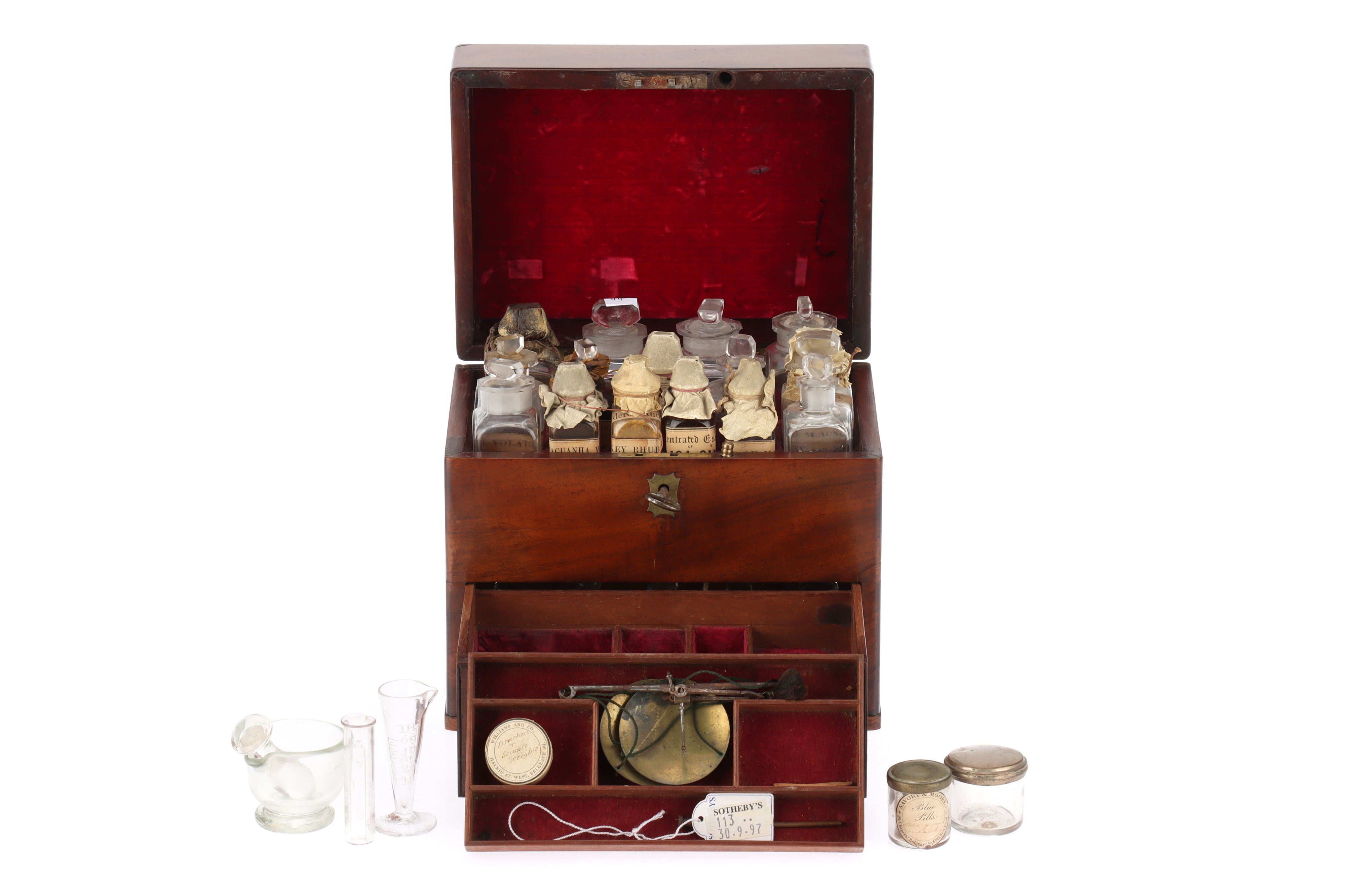 A 19th Century Chemists, Apothecary Domestic Medicine Chest,