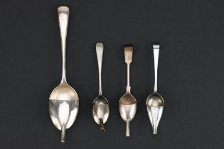 Four Ear Dropper Spoons,