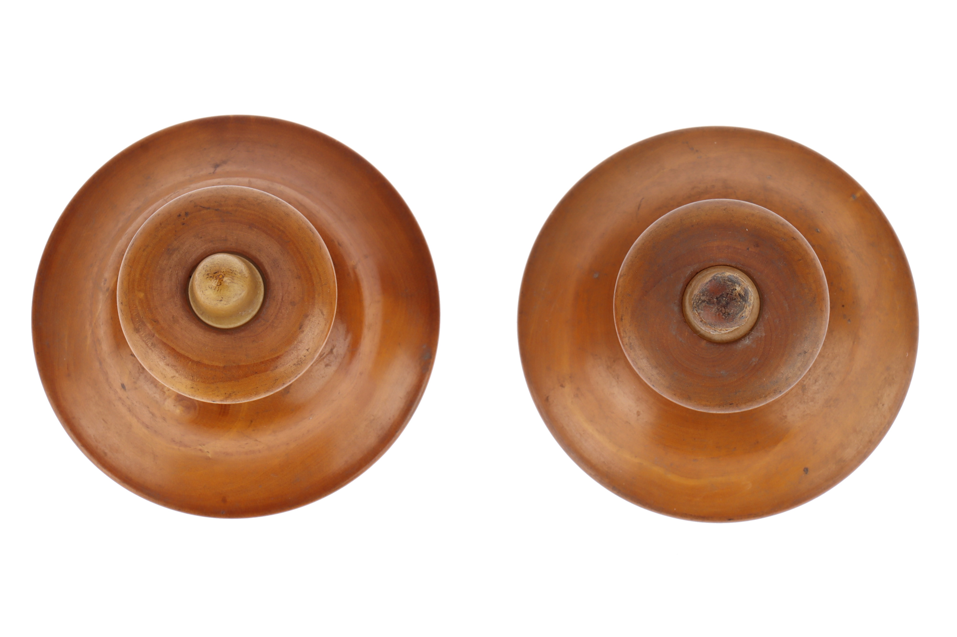 Two Treen Nipple Shields, - Image 2 of 3