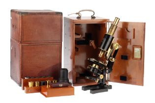 A Large Zeiss Jug Handle Microscope,