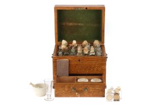 A 19th Century Chemists, Apothecary Domestic Medicine Chest,