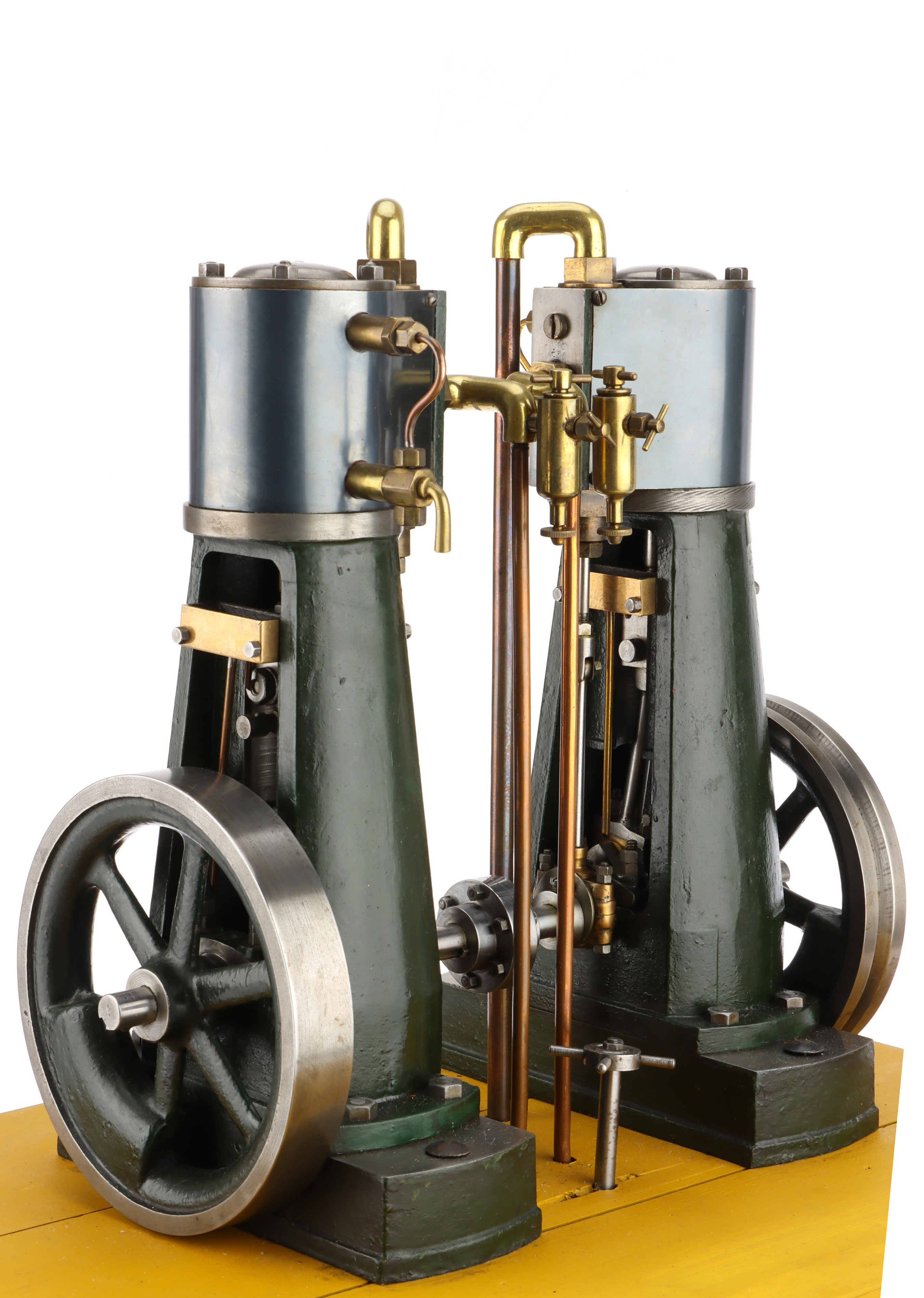 A Large Twin Bottle Frame Steam Engine,