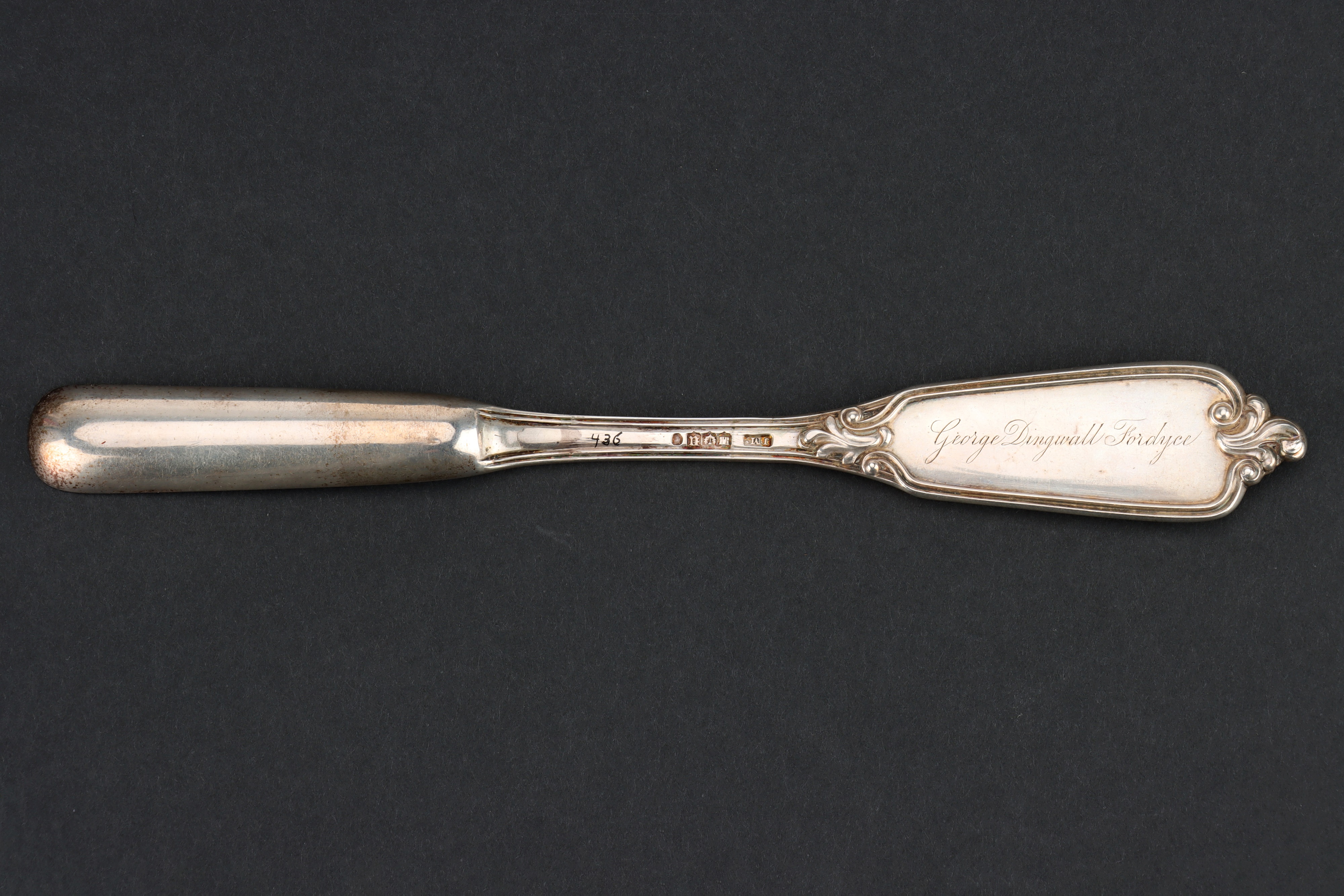 A Victorian Silver Private Die Marrow Scoop, - Image 3 of 8