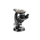 A Vintage Inverted Microscope by Carl Zeiss,