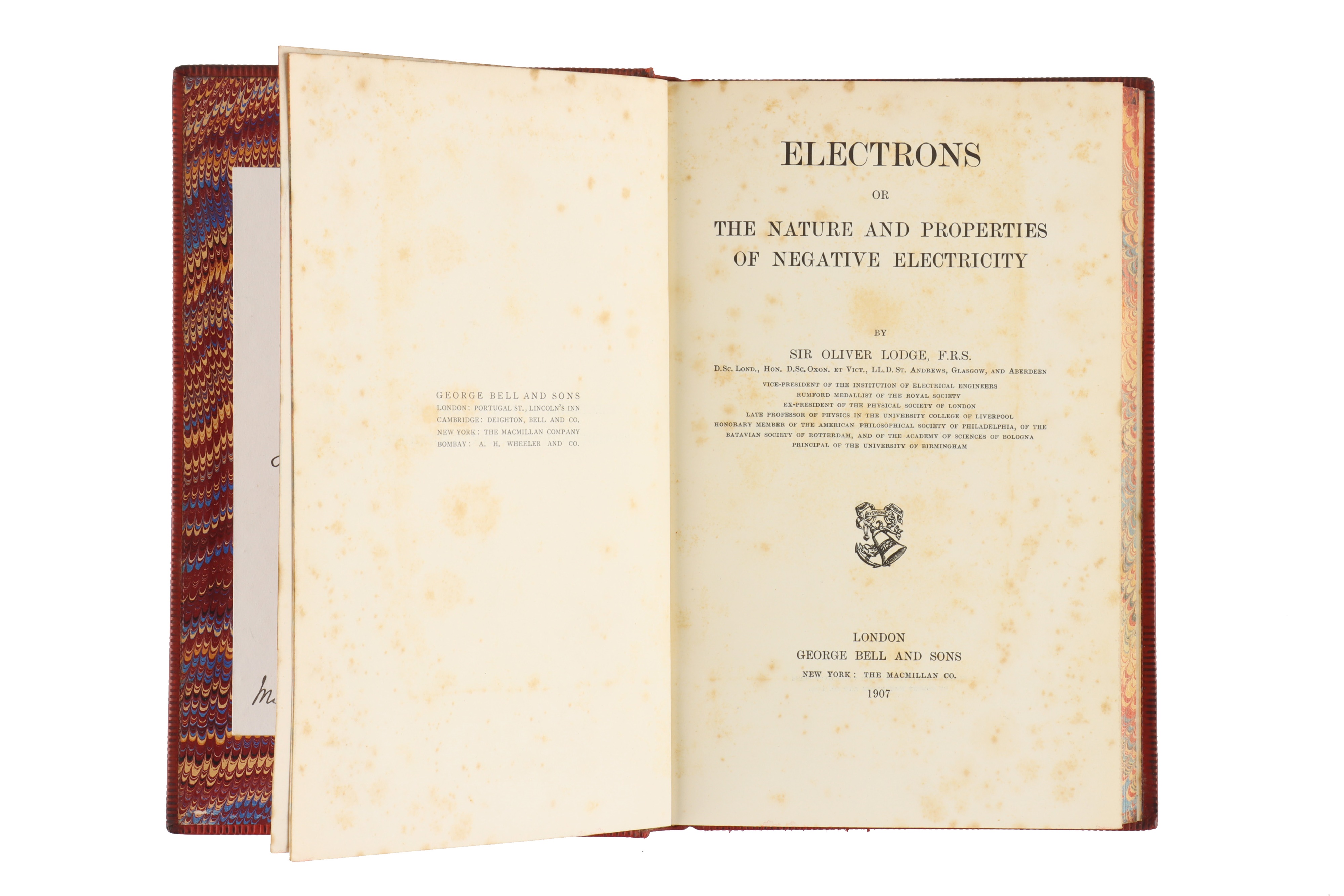 Lodge, Oliver, Electrons, Prize Binding, - Image 3 of 3