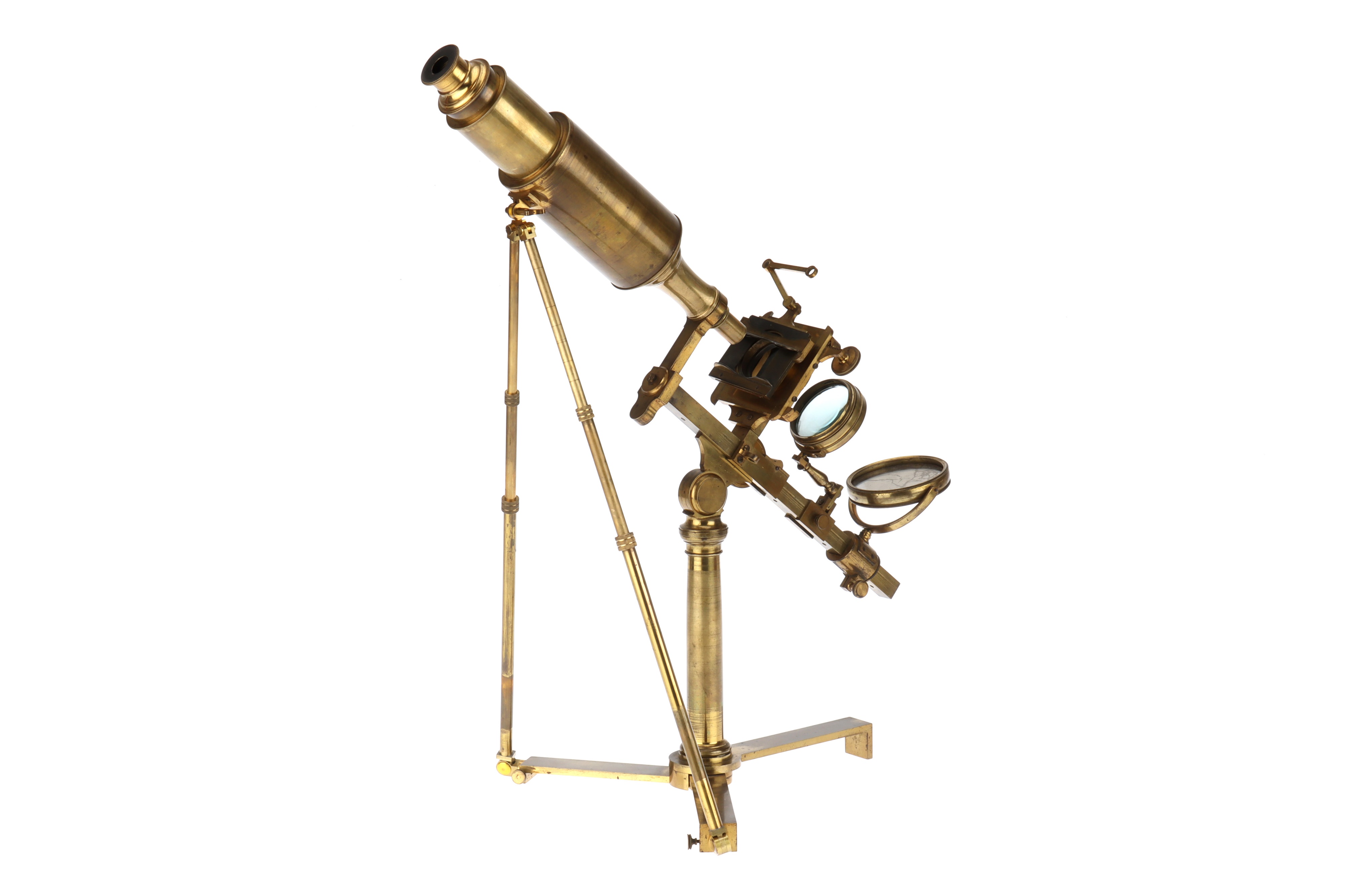 A Large & Very Early Achromatic Microscope Attributed to Tully, - Image 2 of 4