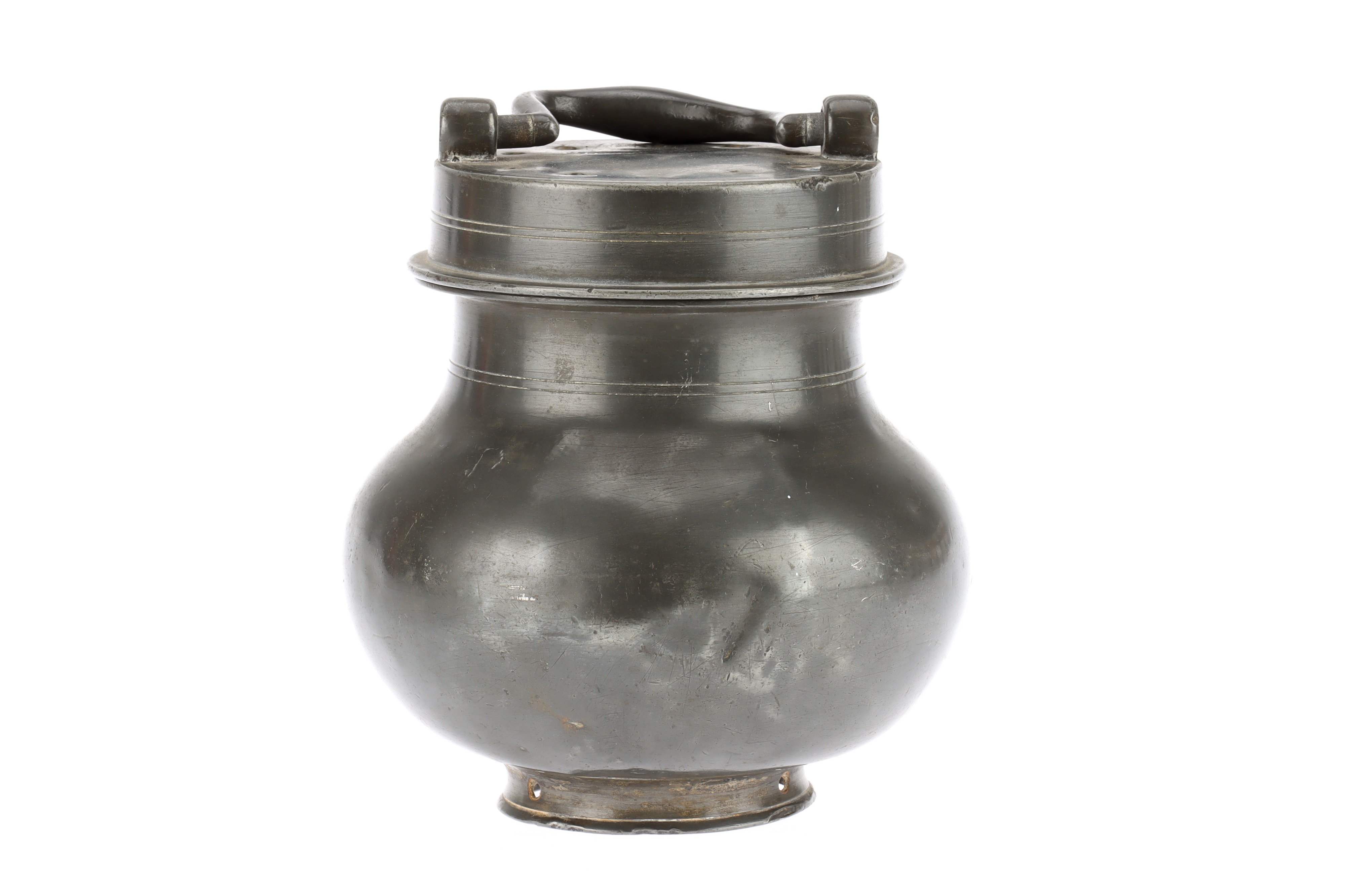 Pewter Leech Jar, - Image 4 of 8