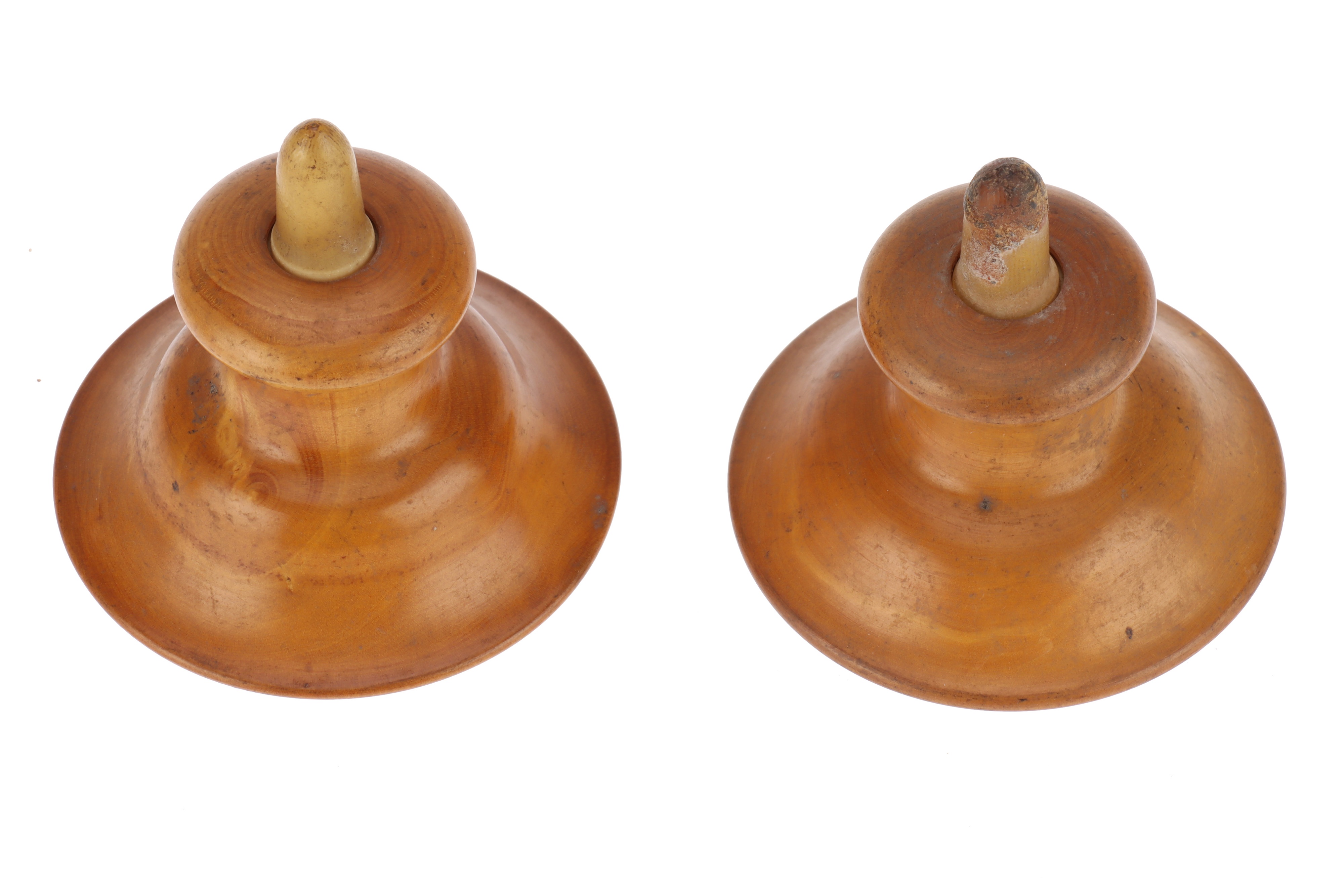 Two Treen Nipple Shields,