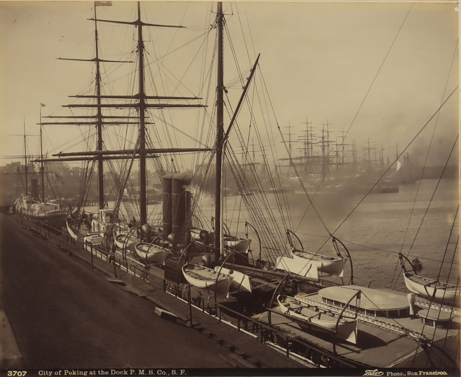 Taber Photo. City of Peking in Dock