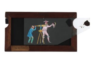 Magic Lantern Slide of Telescope & Astronomer,