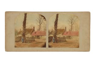 T. R. Williams Stereocard, Scenes in Our Village, The Blacksmiths Shop,