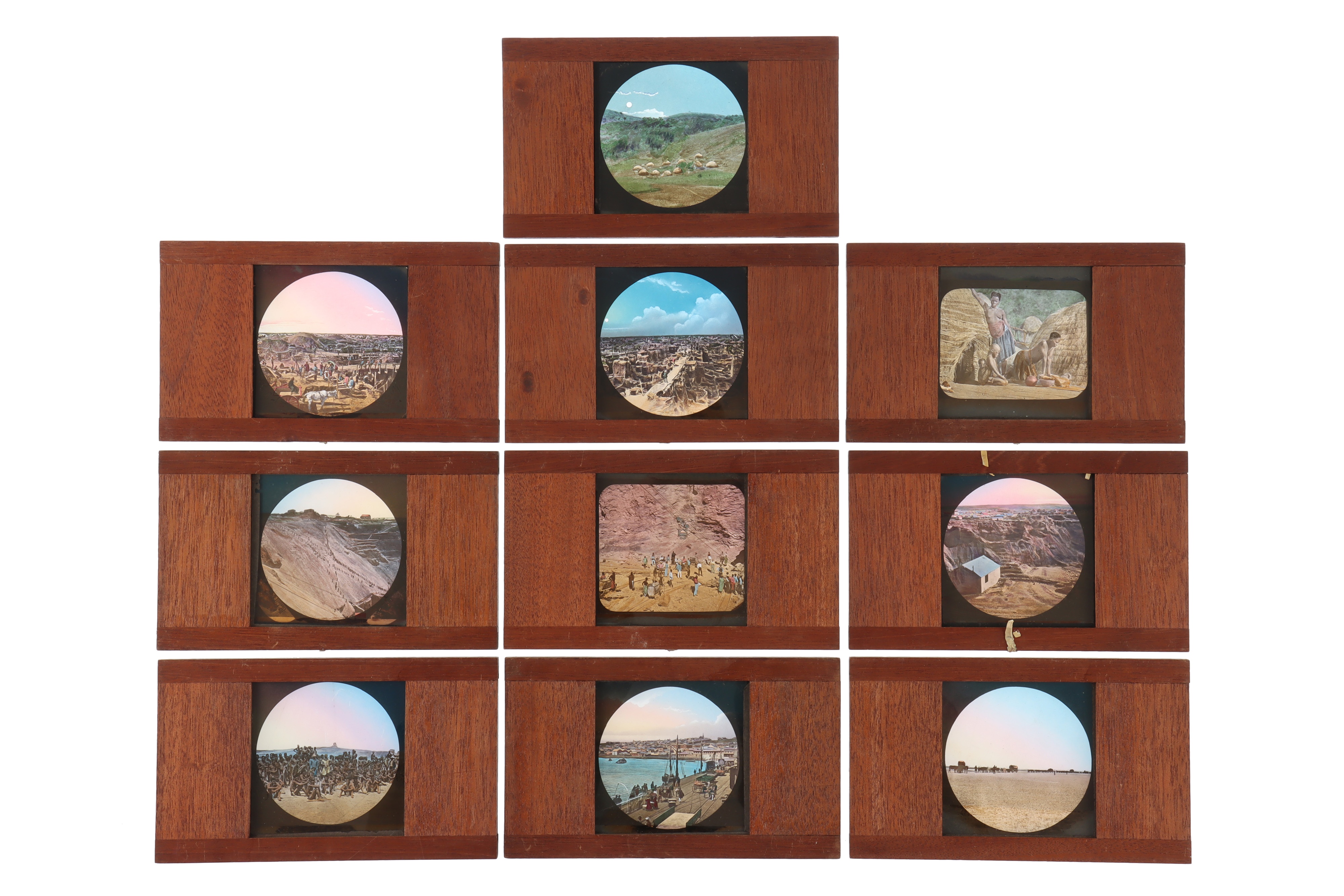 10 Hand-Coloured Magic Lantern Slides of South Africa, - Image 2 of 2