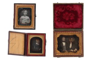 Collection of 3 Daguerreotype Portraits,