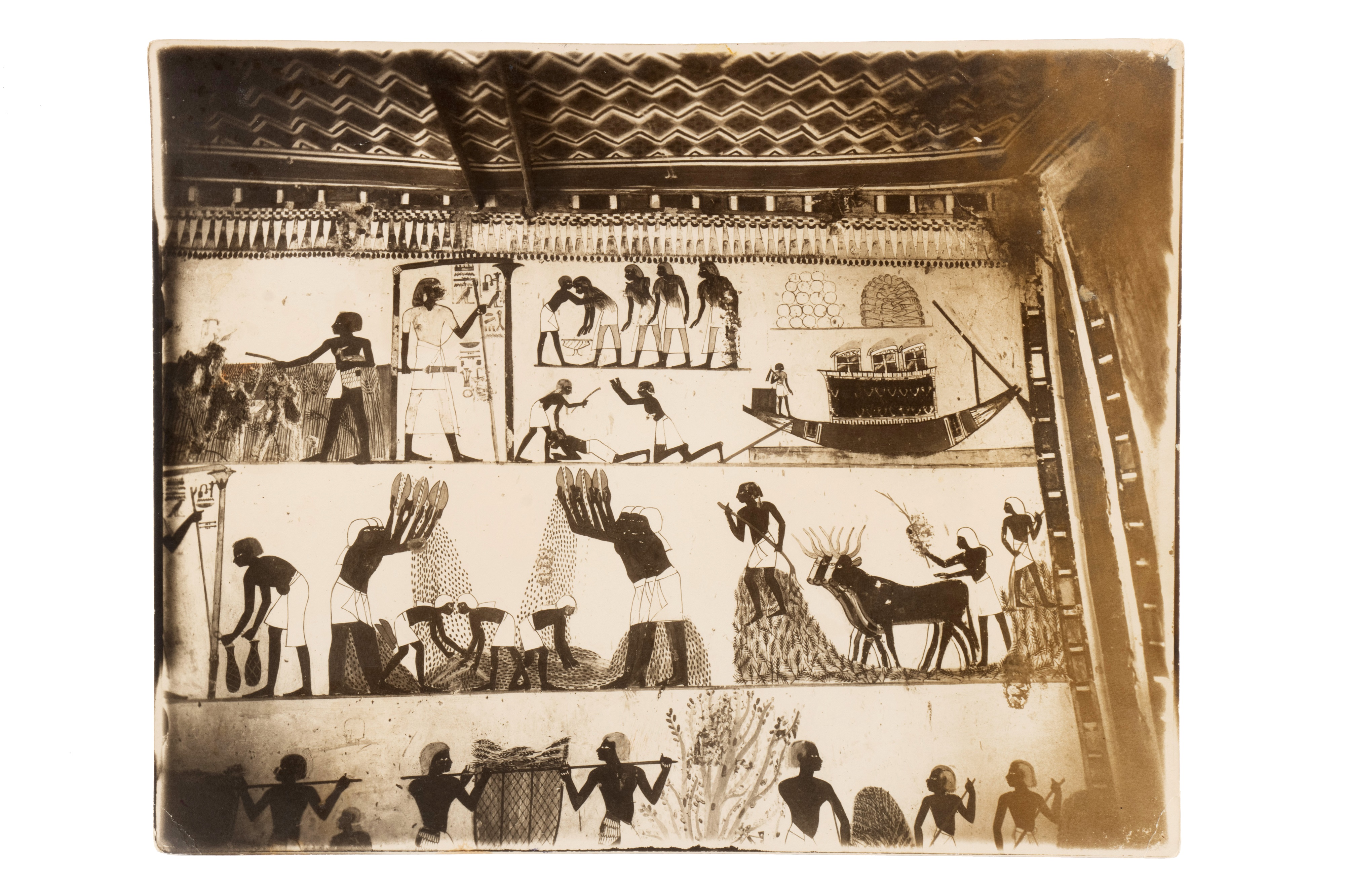 A Collection of 8 Silver Gelatin Photographs of Egypt & Egyptian tombs, - Image 2 of 17