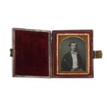 A Very Fine Ninth Plate Daguerreotype Portrait of a Seated Gentleman,