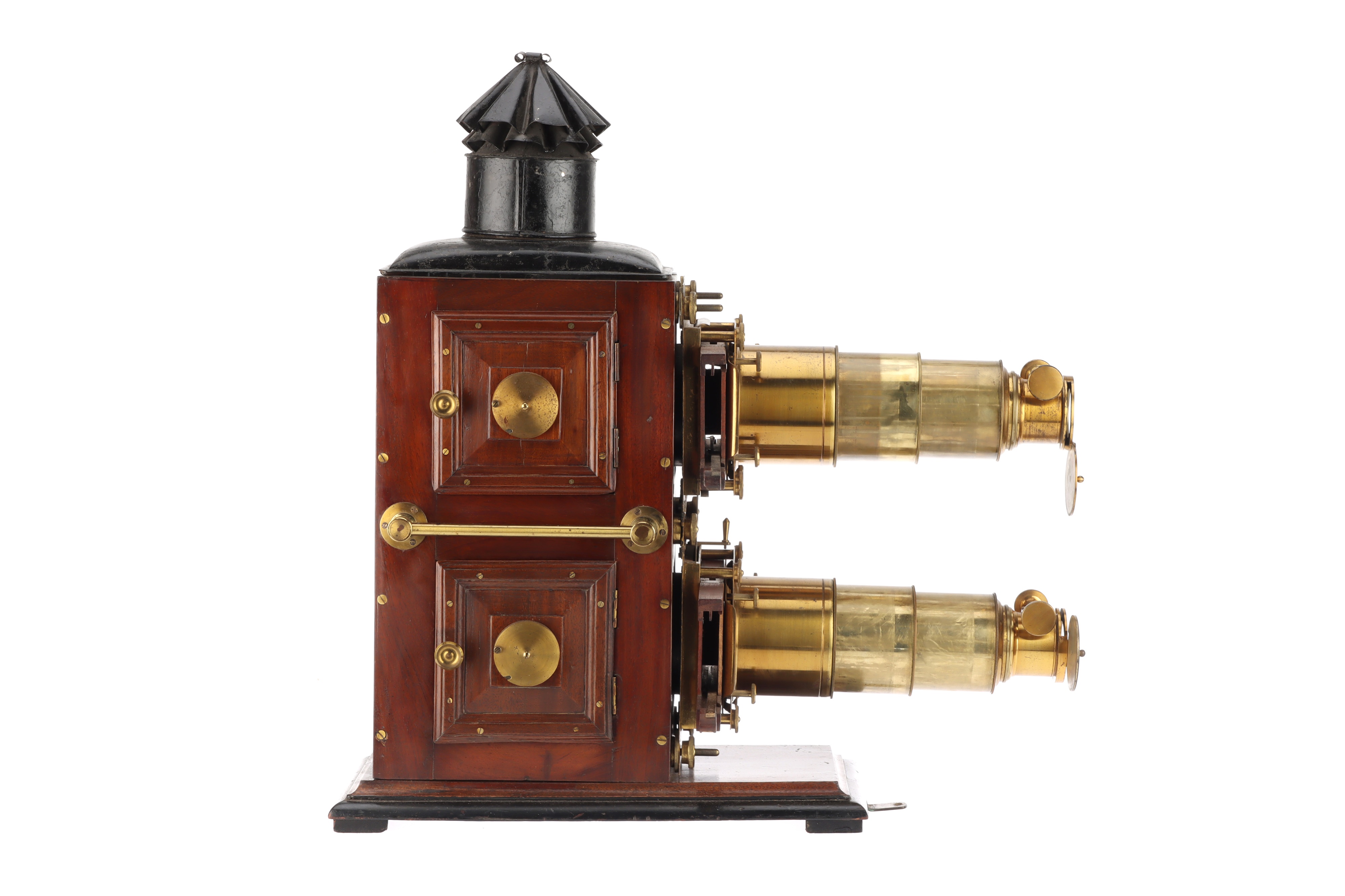 Brass & Mahogany Biunial Magic Lantern, - Image 2 of 7