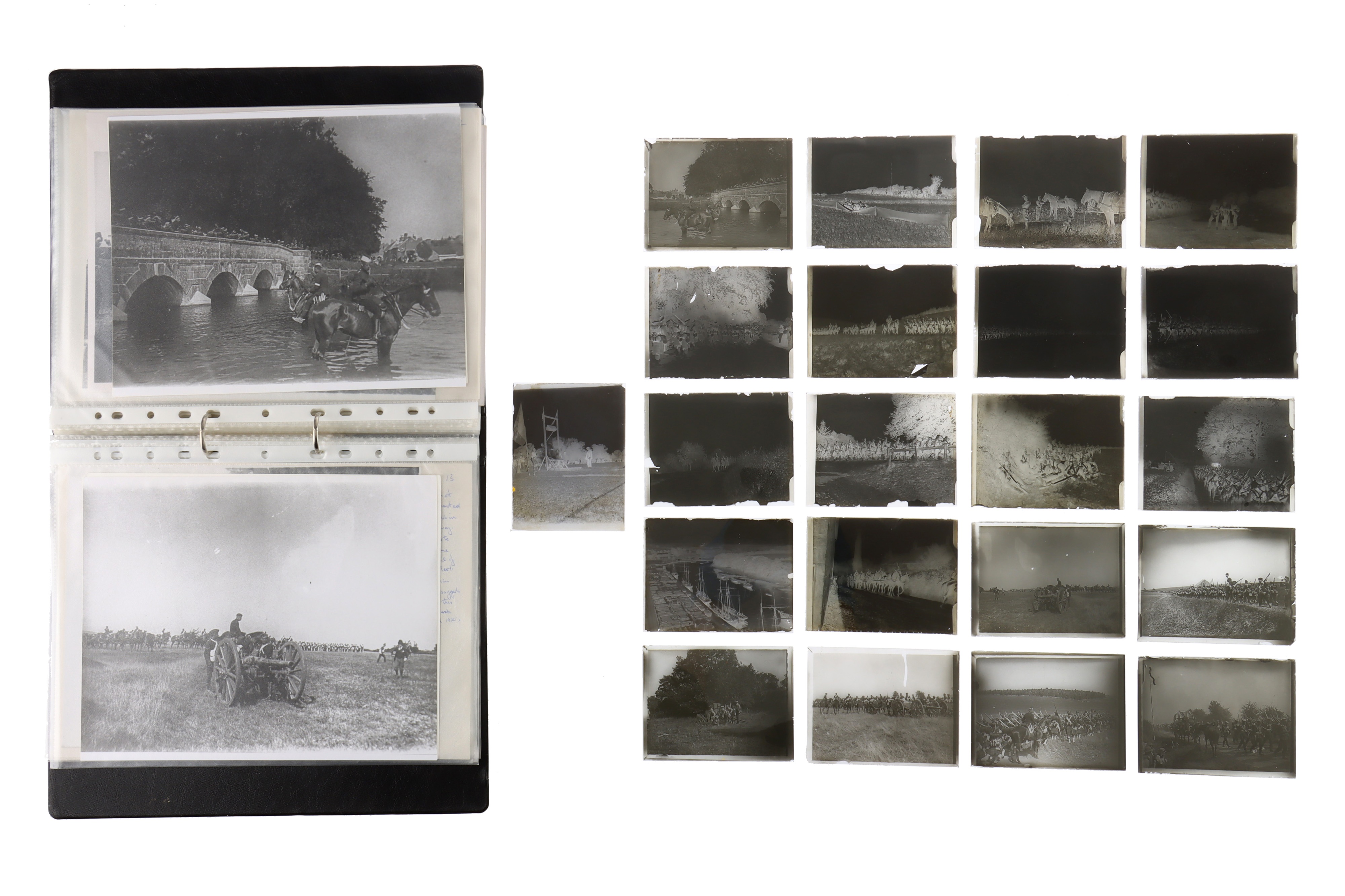 Glass Plate Negatives. Military